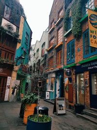 Low angle view of buildings against sky