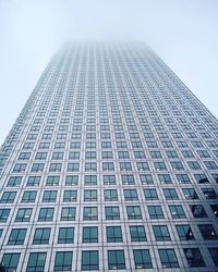 Low angle view of modern building against sky