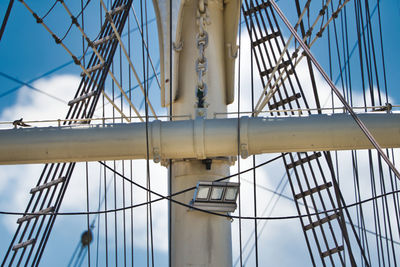 Low angle view of bridge against sky