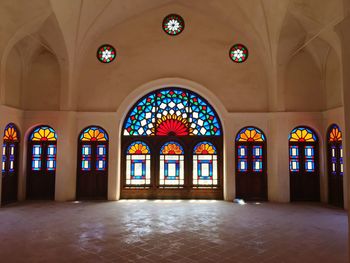 Interior of illuminated building