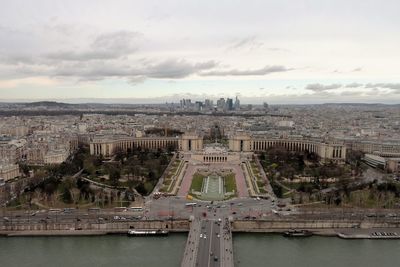 Cityscape against sky seen from eiffel tower