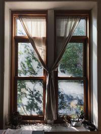 Glass window of house