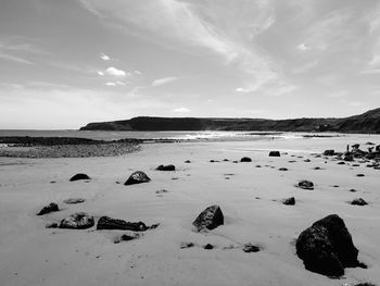 Scenic view of sea and beach against sky