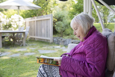 Senior woman reading
