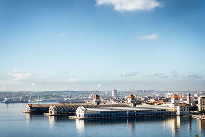 Aerial view of port