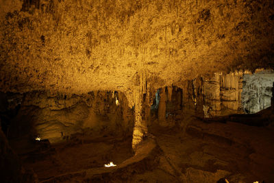 Rock formations at night