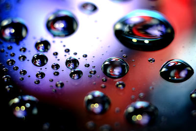 Full frame shot of wet glass