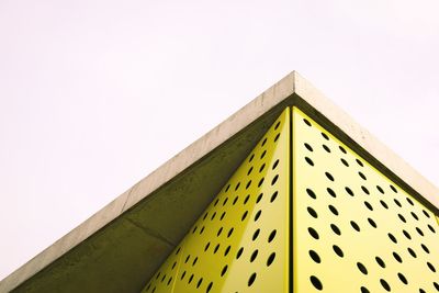 Low angle view of built structure against clear sky