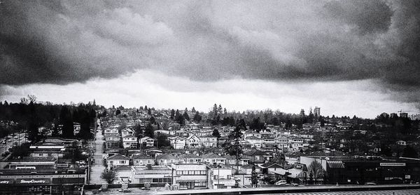 Panoramic view of cityscape against sky