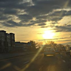Road at sunset