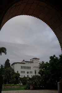 View of building against cloudy sky