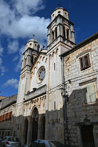 Low angle view of church against sky
