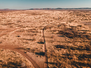 Scenic view of desert against sky