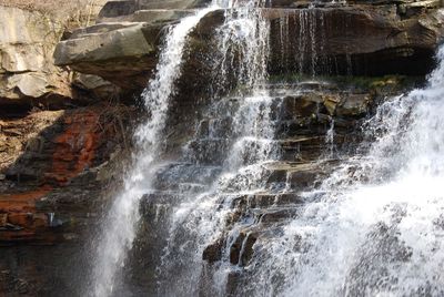 Scenic view of waterfall