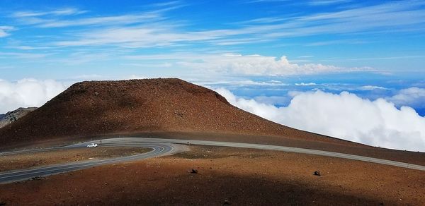 Panoramic view of road against sky