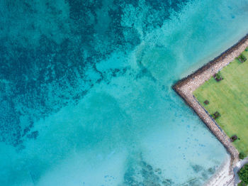 High angle view of swimming pool