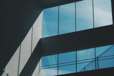 Low angle view of modern building against sky