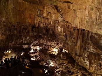 Rock formations in cave