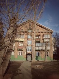 Exterior of old building against sky