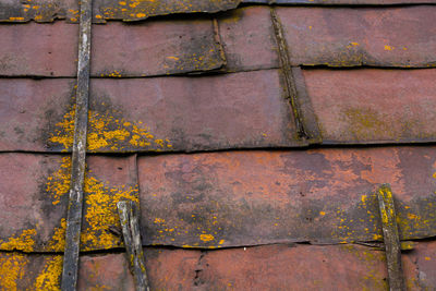 Full frame shot of roof tiles