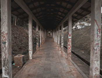 Empty corridor of building