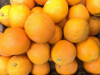 Full frame shot of oranges at market stall