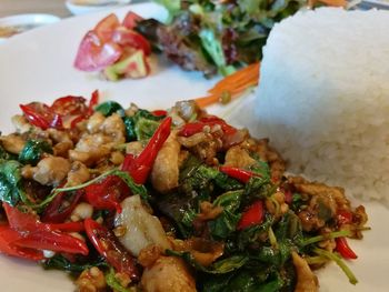 Close-up of salad in plate