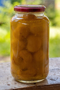 Close-up of drink on table