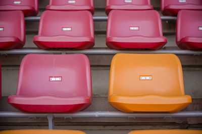 Empty seat in stadium