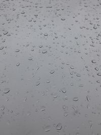 Full frame shot of raindrops on window