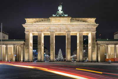 View of brandenburg gate at night