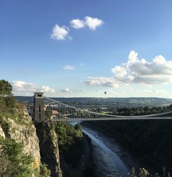 Bridge over river against sky