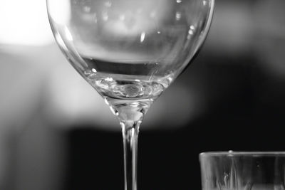 Close-up of wine glass
