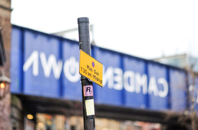 Low angle view of road sign