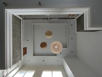 Directly below shot of ceiling of building