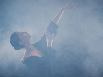 Female ballet dancer performing