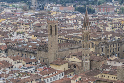 Aerial view of the historic center of florence