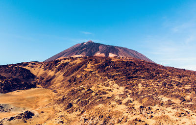 View of volcanic mountain