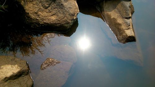 Scenic view of rocks against sky