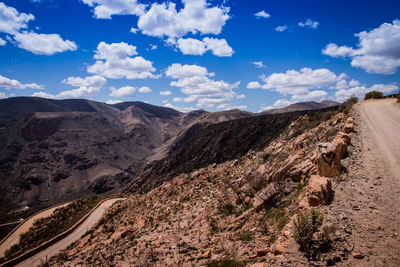 Panoramic view of desert against sky