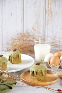 Close-up of cake on table