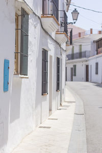 Street amidst houses