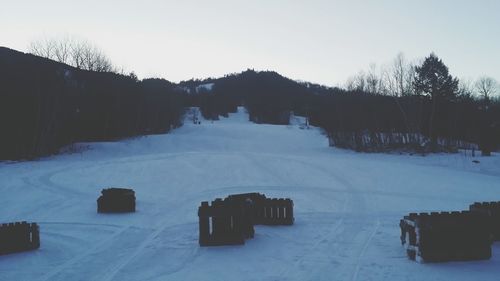 Snow covered landscape