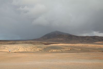 Scenic view of desert against sky