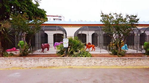 Building with trees in background