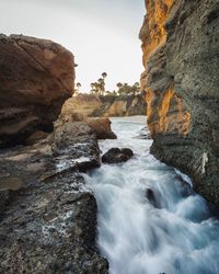 Scenic view of waterfall