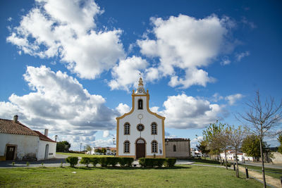 Low angle view of church against sky