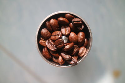 Close-up of roasted coffee beans
