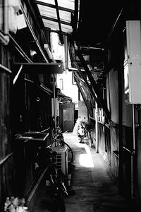 Narrow alley in city