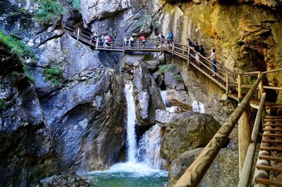 Scenic view of waterfall